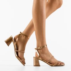 Sandale cu toc Desmie Roze 2