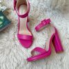 Sandale dama cu toc gros roz 109 N8-2-Incaltaminte > Incaltaminte dama > Sandale dama