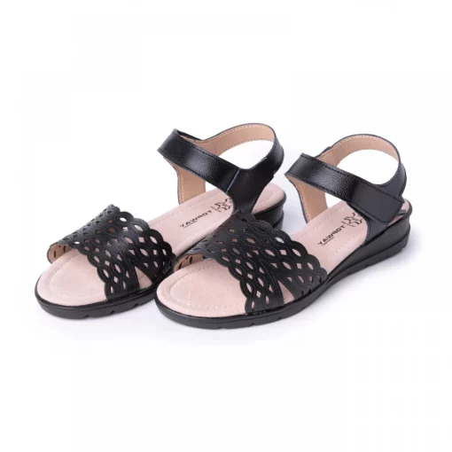 Sandale piele naturala B857314 negru-Sandale-Sandale