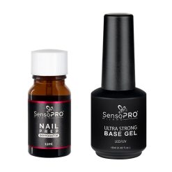 Set Nail Prep Dehydrator + Ultra Strong Base Gel SensoPRO Milano-Accesorii Unghii > Primer / Base Coat / Top Coat