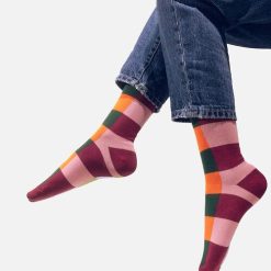 Sosete bumbac organic in carouri Kabak Carrots-FEMEI