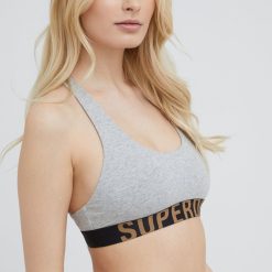 Superdry sutien culoarea gri