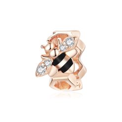 Talisman din argint Rose Gold Small Bee-Talismane