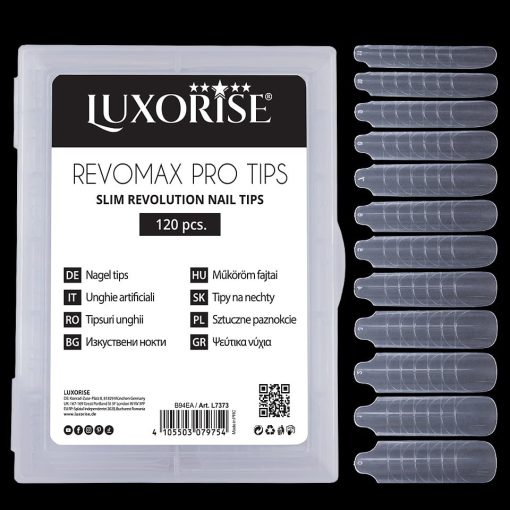 Tipsuri Reutilizabile REVOMAX PRO TIPS LUXORISE Slim Revolution pentru Polygel si gel