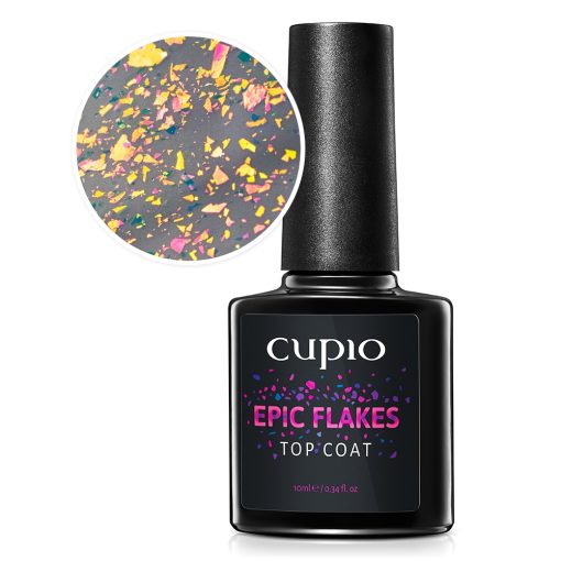 Top Coat Epic Flakes 10ml-Manichiura-Base Coat si Top Coat