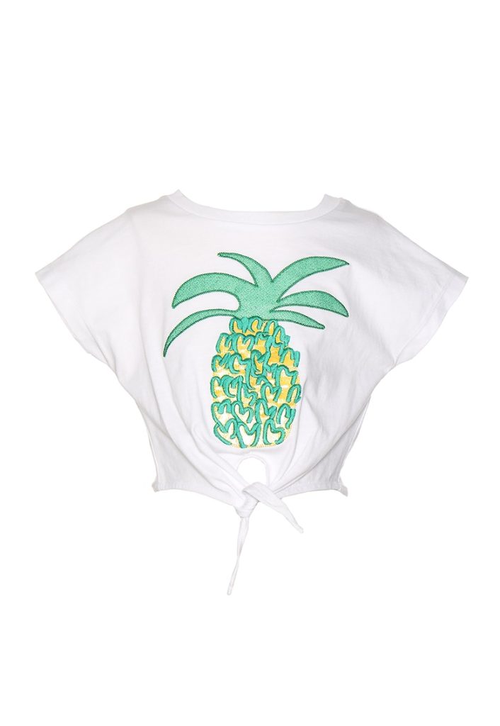 Tricou cu ananas brodat-FETE-IMBRACAMINTE/Tricouri si maiouri