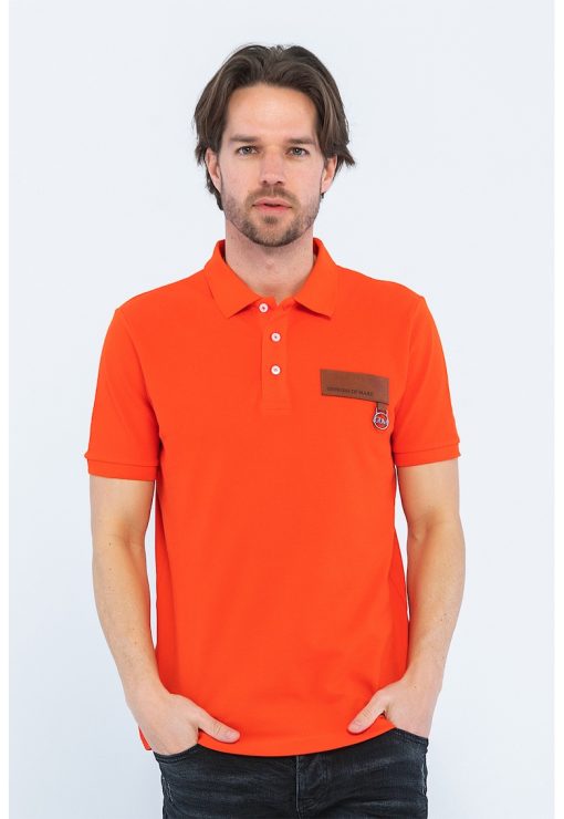 Tricou polo cu aplicatie logo-BARBATI-IMBRACAMINTE/Tricouri si maiouri