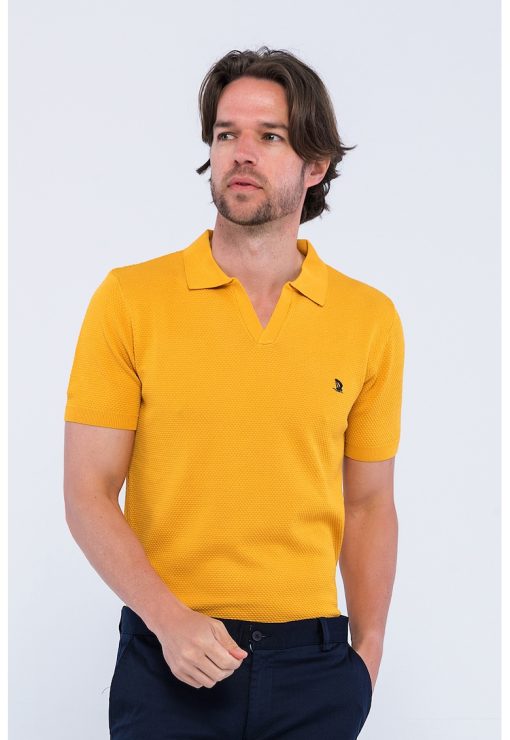 Tricou polo cu aspect texturat-BARBATI-IMBRACAMINTE/Tricouri si maiouri