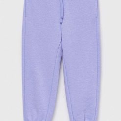 United Colors of Benetton pantaloni de trening pentru copii culoarea violet
