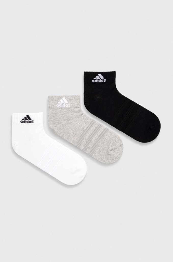 adidas șosete 3-pack culoarea gri IC1283-Şosete