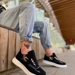 Adidasi barbati casual negri 2130 T2-3-Incaltaminte > Adidasi barbati