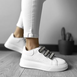 Adidasi dama casual albi 222 N7-4-Incaltaminte > Incaltaminte dama > Adidasi dama