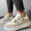 Adidasi dama casual bej 6455 N8-4-Incaltaminte > Incaltaminte dama > Adidasi dama