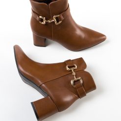 Botine dama Trame Camel-Botine-Botine