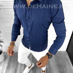 Camasa barbati slim fit bleumarin B9312-Camasi barbati
