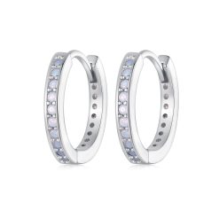 Cercei din argint Colorful Crystals Hoops-Cercei >> Cercei din argint