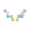 Cercei din argint Dancing Colorful Hearts-Cercei >> Cercei din argint