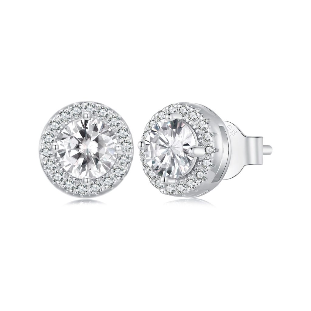 Cercei din argint Gemstone Round Studs-Cercei >> Cercei din argint