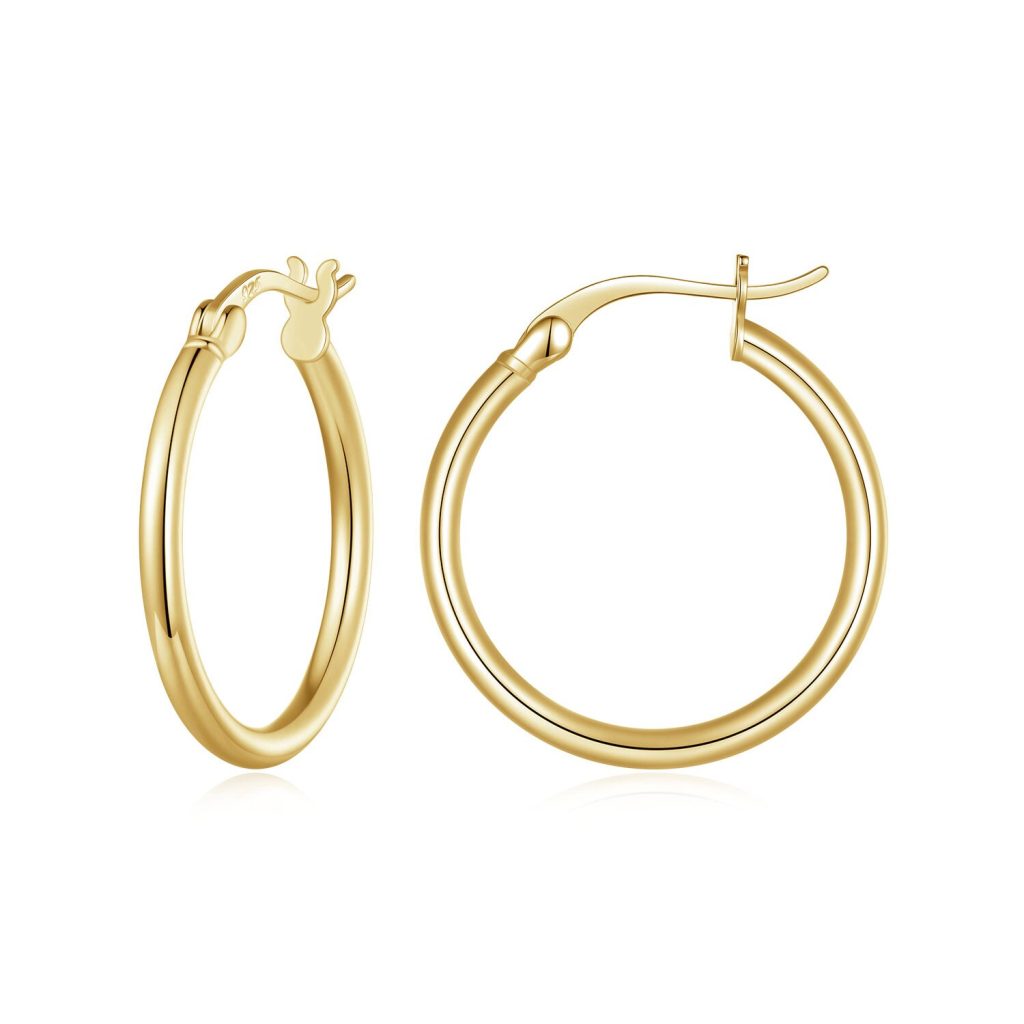 Cercei din argint Golden Hoops L-Cercei >> Cercei din argint