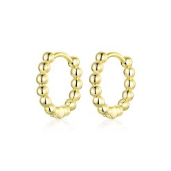 Cercei din argint Golden Rounds Hoops-Cercei