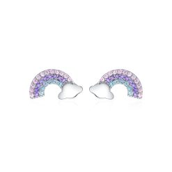 Cercei din argint Rainbow Clouds Studs-Cercei