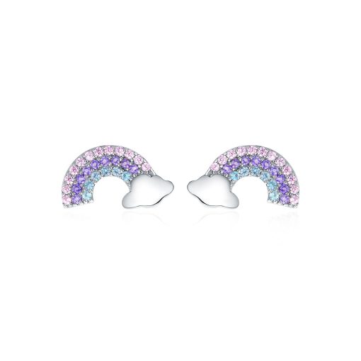 Cercei din argint Rainbow Clouds Studs-Cercei