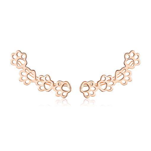 Cercei din argint Rose Gold Paws Four-Cercei >> Cercei din argint