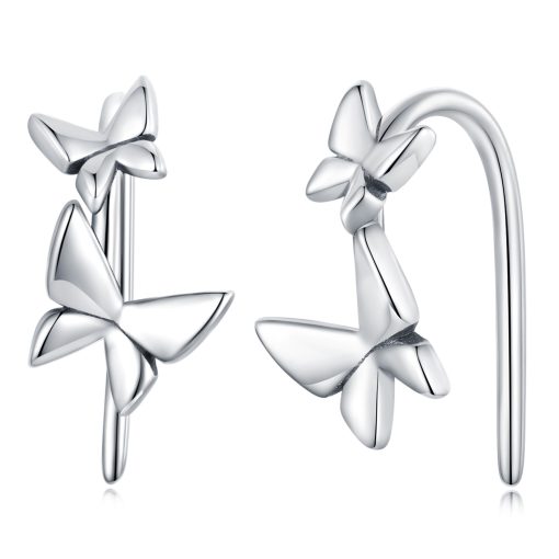 Cercei din argint Simple Silver Butterflies-Cercei >> Cercei din argint