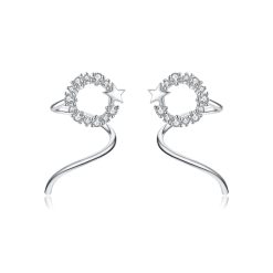 Cercei din argint Swirl Silver Star-Cercei