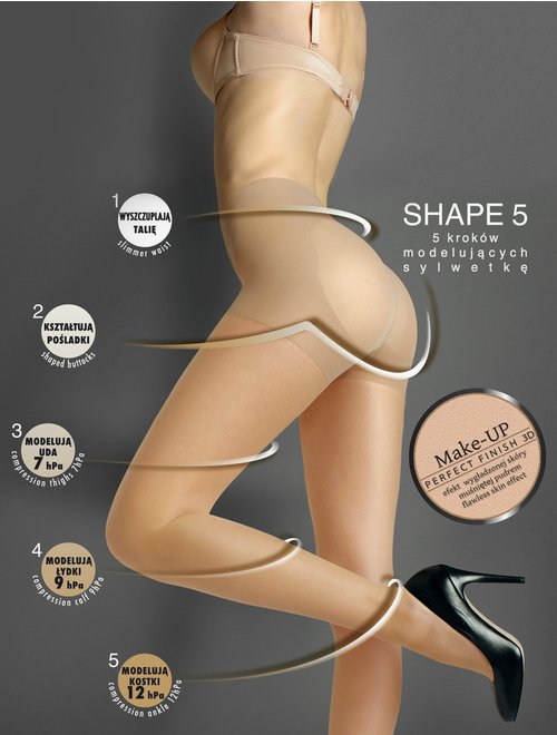 Ciorapi cu compresie de preventie modelatori (5.2-9 mmHg) Marilyn Lux Line Shape 5 30 den-FEMEI