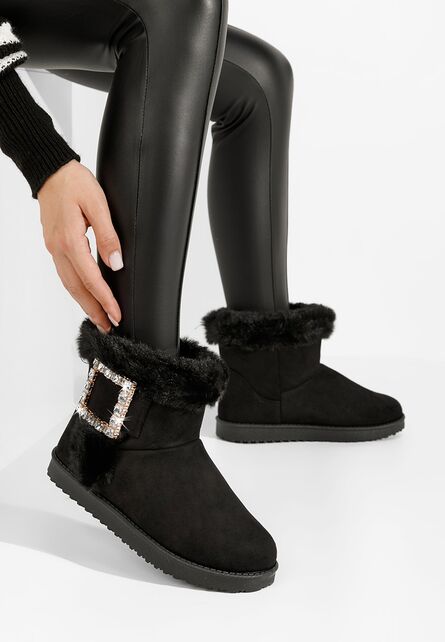 Cizme tip ugg Noranda negre-Cizme tip UGG-Cizme tip UGG