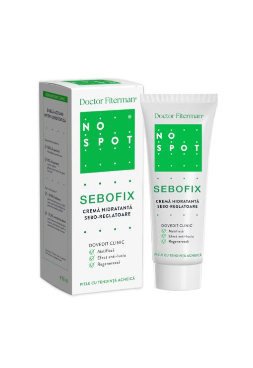 Crema hidratanta seboreglatoare No Spot Sebofix - 50 ml - Doctor Fiterman-FEMEI-GENTI SI ACCESORII/Produse cosmetice