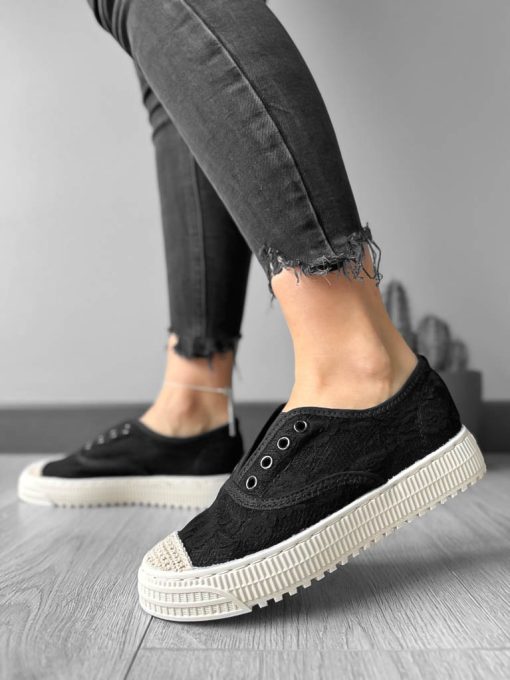 Espadrile dama casual negre Y601 T55-2-Incaltaminte > Incaltaminte dama > Espadrile dama