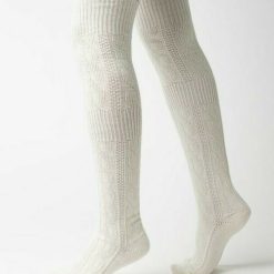 Jambiere lana ecru peste genunchi Steven S089-009-FEMEI