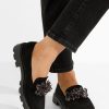 Mocasini cu talpa groasa Muse negri-Mocasini Dama-Mocasini Dama