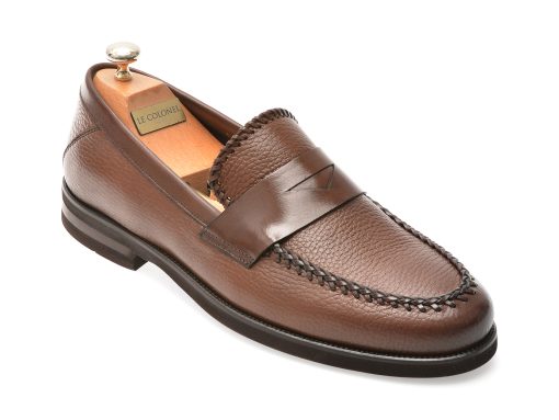 Mocasini eleganti LE COLONEL maro