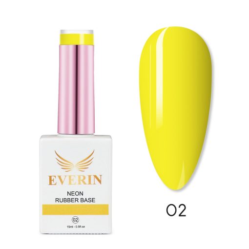 Neon Rubber Base Everin 15ml- 02 - Everin-EVERIN > RUBBER BASE / BAZA RUBBER ❤️ > Baza rubber color Everin