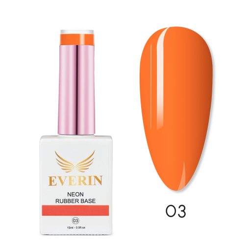 Neon Rubber Base Everin 15ml- 03 - Everin-EVERIN > RUBBER BASE / BAZA RUBBER ❤️ > Baza rubber color Everin