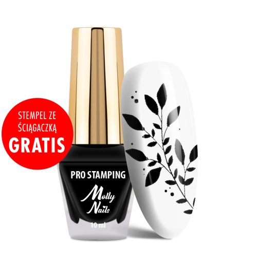 Oja Pentru Stampila Molly Lac PRO Stamping- Black - Everin-NAIL ART ❤️ > Matrite si oja stampila