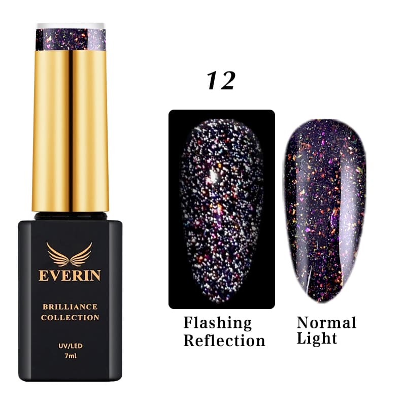 Oja semipermanenta Everin- Brilliance Reflective Disco 12 - OSEBR-12 - Everin.ro-OJA SEMIPERMANENTA ❤️ > Everin Brilliance Collection