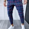 Pantaloni barbati casual regular fit in carouri B1748 P20-5.2-Pantaloni > Pantaloni casual
