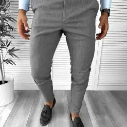 Pantaloni barbati eleganti regular fit gri B1769 112-3.3-Pantaloni > Pantaloni eleganti
