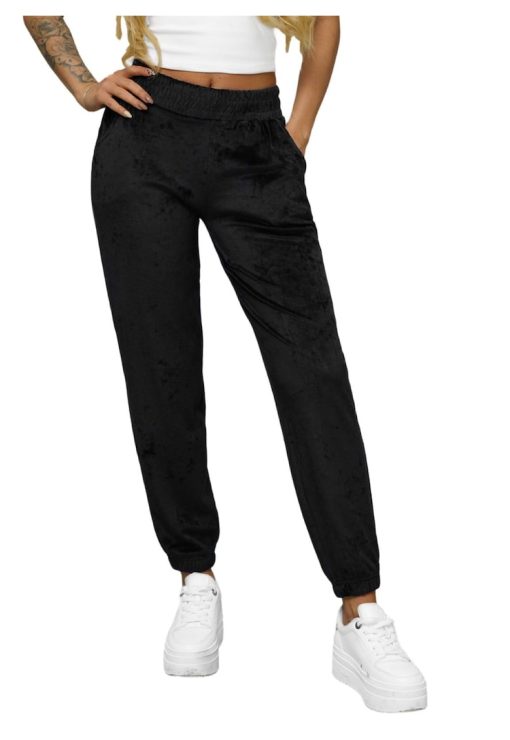 Pantaloni de trening din catifea femei JS/92K528-FEMEI-IMBRACAMINTE/Pantaloni si colanti