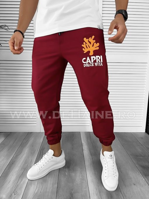 Pantaloni de trening grena conici B7963 13-5.1-Pantaloni > Pantaloni de trening