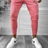 Pantaloni de trening roz conici 12347 13-4.1-Pantaloni > Pantaloni de trening