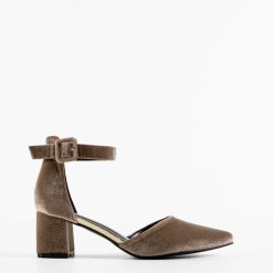 Pantofi cu toc Saif Khaki 4