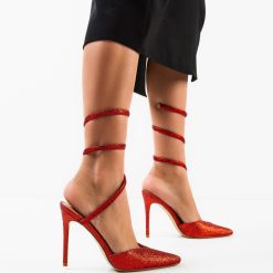 Pantofi dama Hallie Rosii 2