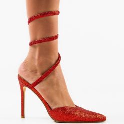 Pantofi dama Hallie Rosii 4