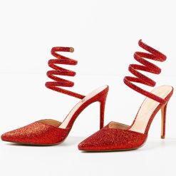 Pantofi dama Hallie Rosii 5