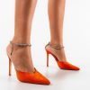 Pantofi dama Jole Portocalii-Pantofi cu toc-Pantofi cu toc